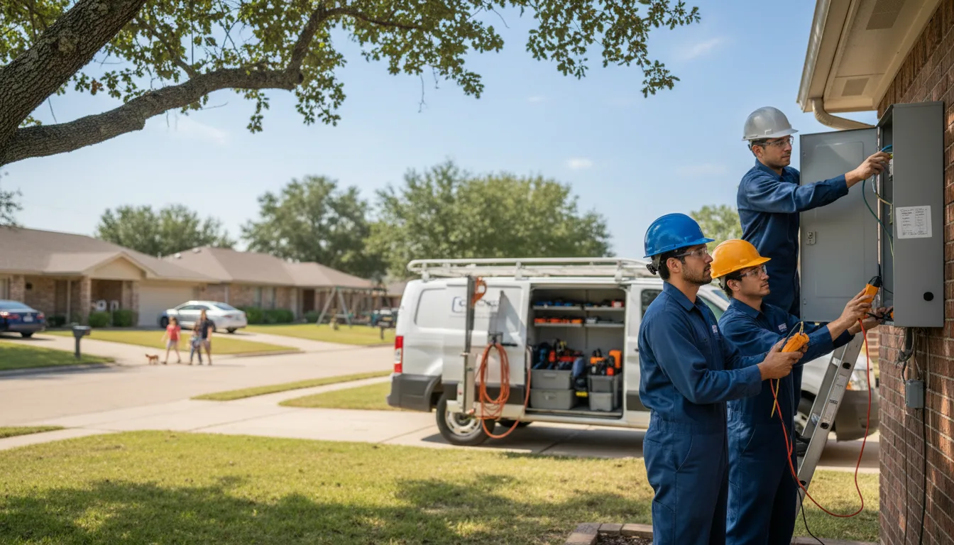 Certified electrician providing emergency electrical services in Pella, IA